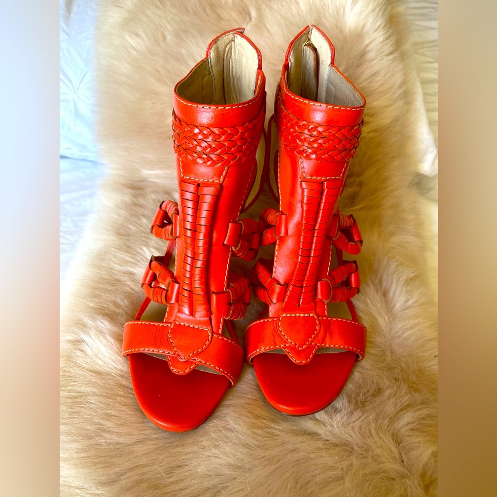 Marciano Shoes | Marciano Sandals | Color: Gold/Orange | Size: 5.5|
